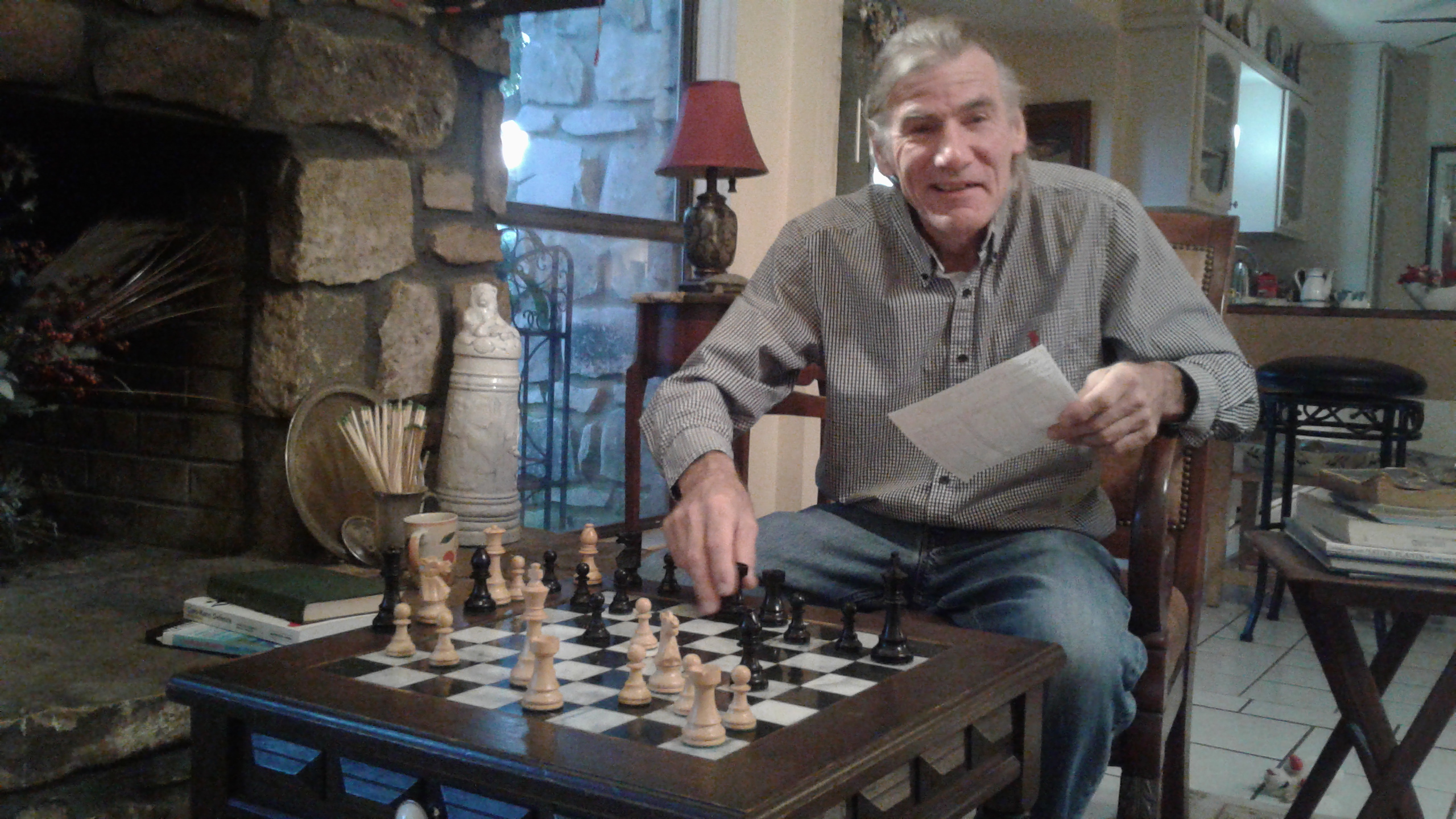 RUSS HEISE IS RANKED IN THE 93RD PERCENTILE OF ALL TEXAS CHESS PLAYERS - PHOTO BY CAROL HEISE